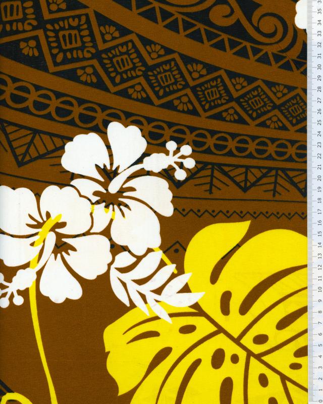 Polynesian Fabric TERENA Brown - Tissushop
